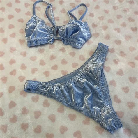 Playboy By PacSun Pink Velvet Love Bikini Bottom